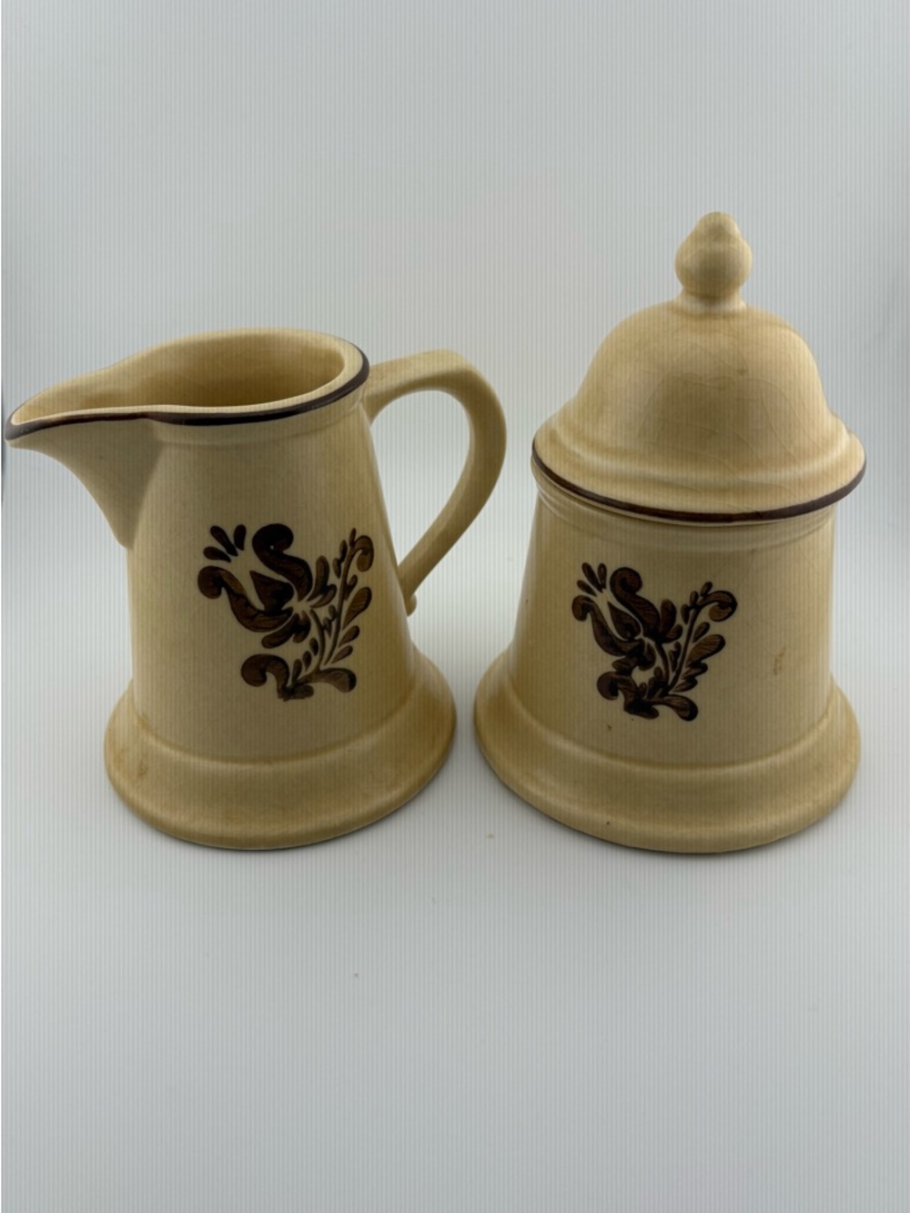 Pfaltzgraff Village Ceramic Cream and Sugar
